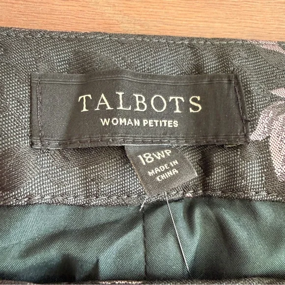 Talbots Jacquard Floral Ankle Sheen Pants 18WP - Picture 3 of 6